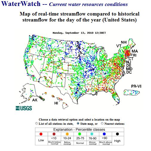 US Current Water Resources Conditions