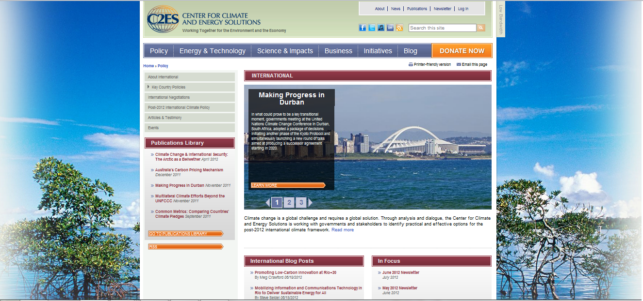 Centers for Climate and Energy Solutions Centers for Climate and Energy Solutions