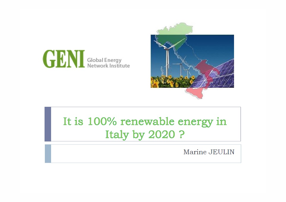 It is 100% renewable energy in Italy by 2020 ?