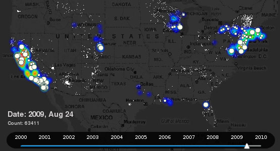 The Open PV Project: The real-time status of the solar photovoltaic market in th
