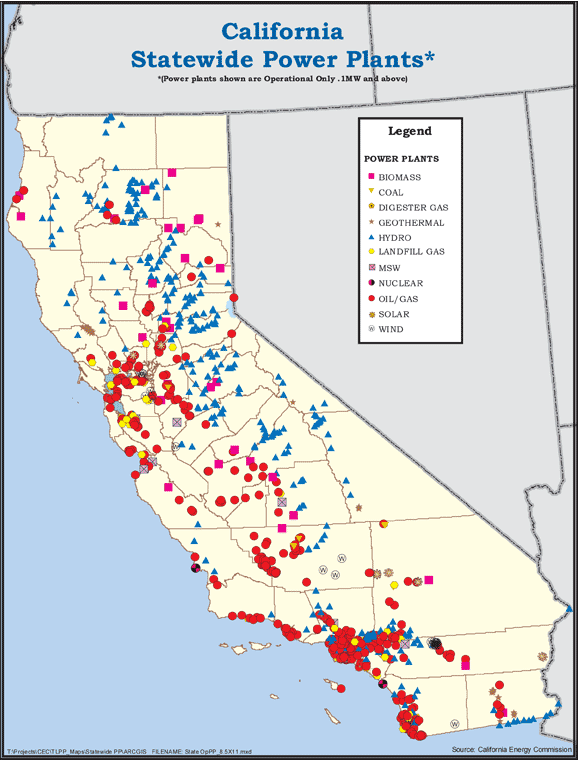 California Statewide Power Plants SIMCenter